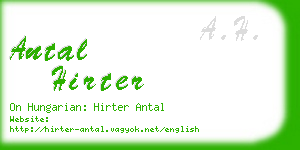 antal hirter business card
